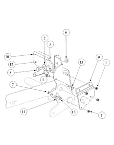Foot Pedal Deck Lift Assembly Diagram and Parts List for M60-KH (53AB5BDX150-27-HP)(2003) Cub Cadet Lawn Tractor